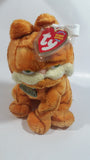 2004 Ty Beanie Babies Garfield the Cat Orange Stuffed Animal Plush Toy 7 1/2" Tall