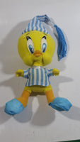 Warner Bros. Looney Tunes Tweety Bird In Pyjamas with Blue Slippers 10" Tall Cartoon Character Plush Stuffed Animal