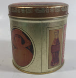Coca-Cola Coke Soda Pop Small Round Vintage Reproduction Tin Container Beverage Collectible