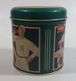 Rare 1994 Coca-Cola Coke Soda Pop Drink Beverage Detroit Tigers Baseball Team Green Small Round Tin Metal Canister Sports Collectible