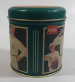 Rare 1994 Coca-Cola Coke Soda Pop Drink Beverage Detroit Tigers Baseball Team Green Small Round Tin Metal Canister Sports Collectible