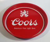 Vintage Coors America's Fine Light Beer 13" Diameter Round Metal Red Beverage Serving Tray