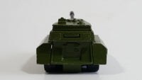 Vintage 1976 Lesney Matchbox Rolamatics No. 70 S.P Gun Tank Army Green Die Cast Toy Car Military Weaponry Vehicle with Moving Gun Made in England