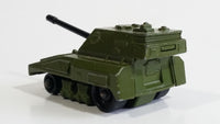 Vintage 1976 Lesney Matchbox Rolamatics No. 70 S.P Gun Tank Army Green Die Cast Toy Car Military Weaponry Vehicle with Moving Gun Made in England