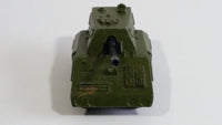 Vintage 1976 Lesney Matchbox Rolamatics No. 70 S.P Gun Tank Army Green Die Cast Toy Car Military Weaponry Vehicle with Moving Gun Made in England