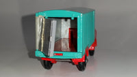 1967-1972 Lesney Matchbox No. 44 GMC Refrigerator Truck Red Turquoise (Bumper, No Tow, w/ Door Stop) (A)