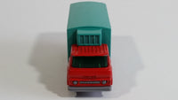 1967-1972 Lesney Matchbox No. 44 GMC Refrigerator Truck Red Turquoise (Bumper, No Tow, w/ Door Stop) (A)