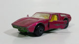 Vintage 1972 Lesney Matchbox Superfast No. 32 Maserati Bora Magenta Pink Die Cast Toy Car Vehicle with Opening Doors Made in England
