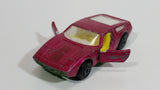 Vintage 1972 Lesney Matchbox Superfast No. 32 Maserati Bora Magenta Pink Die Cast Toy Car Vehicle with Opening Doors Made in England