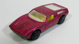 Vintage 1972 Lesney Matchbox Superfast No. 32 Maserati Bora Magenta Pink Die Cast Toy Car Vehicle with Opening Doors Made in England