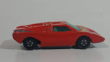 Vintage 1973 Lesney Matchbox Superfast No. 27 Lamborghini Countach Red #8 Die Cast Toy Super Dream Car Vehicle with Opening Rear Hood Made in England