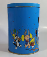 1989 Warner Bros Looney Tunes Happy Birthday Bugs Bunny 50th Anniversary Brach's Jelly Beans Tin Canister Cartoon Collectible