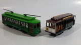 Two HO Classic San Francisco Streetcars Powell & Mason St Trolley and Desire Street Cable Car Die Cast and Plastic Models