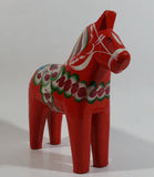 Antique Swedish Dala Horse Red Hand Painted Wooden Carved Decorative Ornament