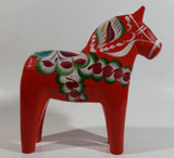 Antique Swedish Dala Horse Red Hand Painted Wooden Carved Decorative Ornament