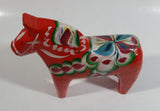 Antique Swedish Dala Horse Red Hand Painted Wooden Carved Decorative Ornament