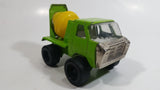 Vintage Buddy L Cement Mixing Truck Lime Green and Yellow Pressed Steel Construction Equipment Toy Vehicle