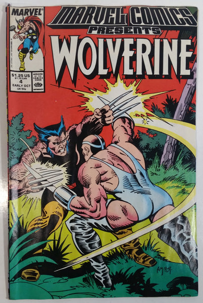 1988 Early October Marvel Comics Presents Wolverine #4 Comic Book