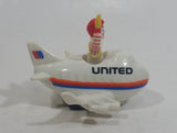 1991 McDonald's Ronald McDonald in United Airlines White Jumbo Jet Airplane Toy Vehicle