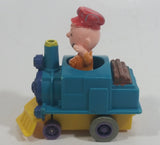 1989 Peanuts Charlie Brown Cartoon Character in Pullback Motorized Friction Toy Train Vehicle McDonald's Happy Meal