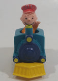 1989 Peanuts Charlie Brown Cartoon Character in Pullback Motorized Friction Toy Train Vehicle McDonald's Happy Meal