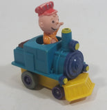 1989 Peanuts Charlie Brown Cartoon Character in Pullback Motorized Friction Toy Train Vehicle McDonald's Happy Meal