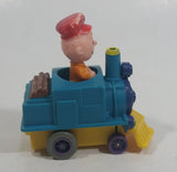 1989 Peanuts Charlie Brown Cartoon Character in Pullback Motorized Friction Toy Train Vehicle McDonald's Happy Meal