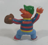 Applause Muppets Sesame Street Ernie Baseball Player Pitcher Character 2 1/2" Tall Hard Rubber Toy