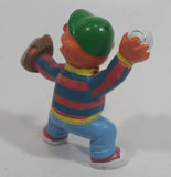 Applause Muppets Sesame Street Ernie Baseball Player Pitcher Character 2 1/2" Tall Hard Rubber Toy