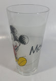 Disney Mickey Mouse Cartoon Character 5 1/2" Tall Frosted Glass Cup