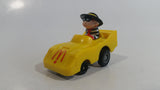 1988 McDonald's Turbo Macs The Hamburglar Yellow Toy Pull Back Plastic Toy Car Vehicle