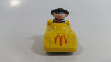 1988 McDonald's Turbo Macs The Hamburglar Yellow Toy Pull Back Plastic Toy Car Vehicle