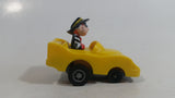 1988 McDonald's Turbo Macs The Hamburglar Yellow Toy Pull Back Plastic Toy Car Vehicle