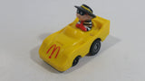 1988 McDonald's Turbo Macs The Hamburglar Yellow Toy Pull Back Plastic Toy Car Vehicle