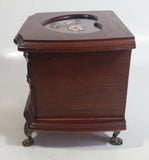 Vintage 1976 Gunther Mele Flower Design Pink Fabric Wooden Jewelry Box