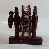 Vintage JN IND Asian Chinese Mechanical Miniature Model Wooden Loom