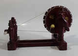 Vintage JN IND Asian Chinese Mechanical Miniature Model Wooden Loom