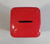 Russel Stover English Caramels 7" Tall Red British London England Phone Booth Shaped Tin Metal Coin Bank Canister