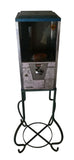 Vintage 5 Cent Sticker Oak Gumball Machine with Stand - Missing Some Parts