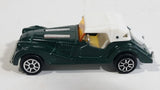 Vintage 1980s Majorette Morgan Hard Top Convertible Dark Green and White No. 261 1/50 Scale Die Cast Toy Car Vehicle Made in France