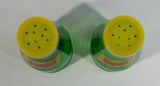 Vintage 1950s Squirt Soda Pop "Never An After Thirst" Green Glass Miniature Soda Pop Bottle Salt and Pepper Shaker Set