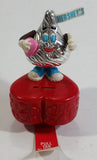 Hard to find Hershey's Kisses Foil Chocolate Character on Red Heart Sticker Dispenser Used
