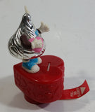 Hard to find Hershey's Kisses Foil Chocolate Character on Red Heart Sticker Dispenser Used