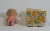 Vintage Doll Bed and Baby Plastic Toy Doll