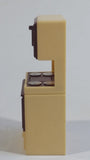 Vintage 1970s Arco Miss Merry's Brown Beige Plastic Doll Toys Kitchen Stove Microwave Unit - Made in Hong Kong