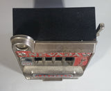 Vintage Nevada Las Vegas "Entertainment Capital of the World" 11" Tall Metal Coin Bank 4 Wheel