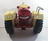 Swaraj 855 Red and White Handmade Plaster Coated Wood and Metal Tractor 16 1/2" Long Model Toy with Articulated Steering