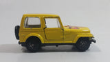 Vintage Jeep CJ-7 Yellow Die Cast Toy Car Vehicle with Opening Doors