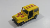 Vintage Jeep CJ-7 Yellow Die Cast Toy Car Vehicle with Opening Doors