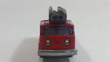 Vintage Majorette Pompier FDNY Fire Ladder Truck No. 207 Red 1/100 Scale Die Cast Toy Car Firefighting Rescue Emergency Vehicle